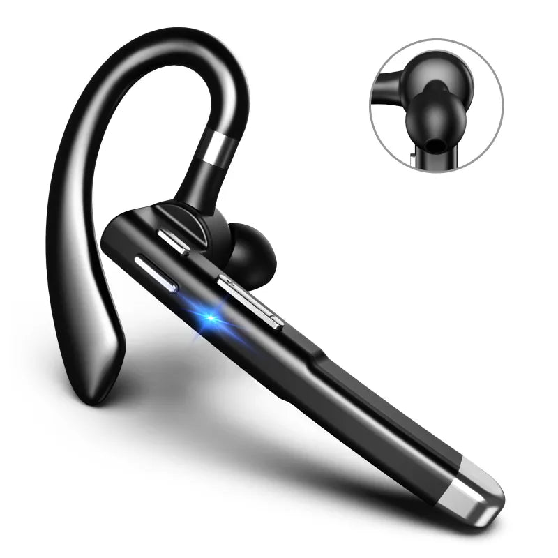 Comfortable Bluetooth Earpiece Wireless Earphone Bluetooth 5.0 Handsfree Earpiece Noise Cancelling HiFi Headset With Dual HD Mic For All Smart Phones Ear Wireless Bluetooth Sport Lightweight Headphones With Case Standby Time For Business Workout Driving