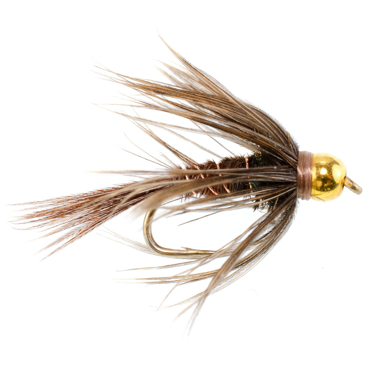 3 Pack Soft Hackle Bead Head Pheasant Tail Nymph Fly - Size 10