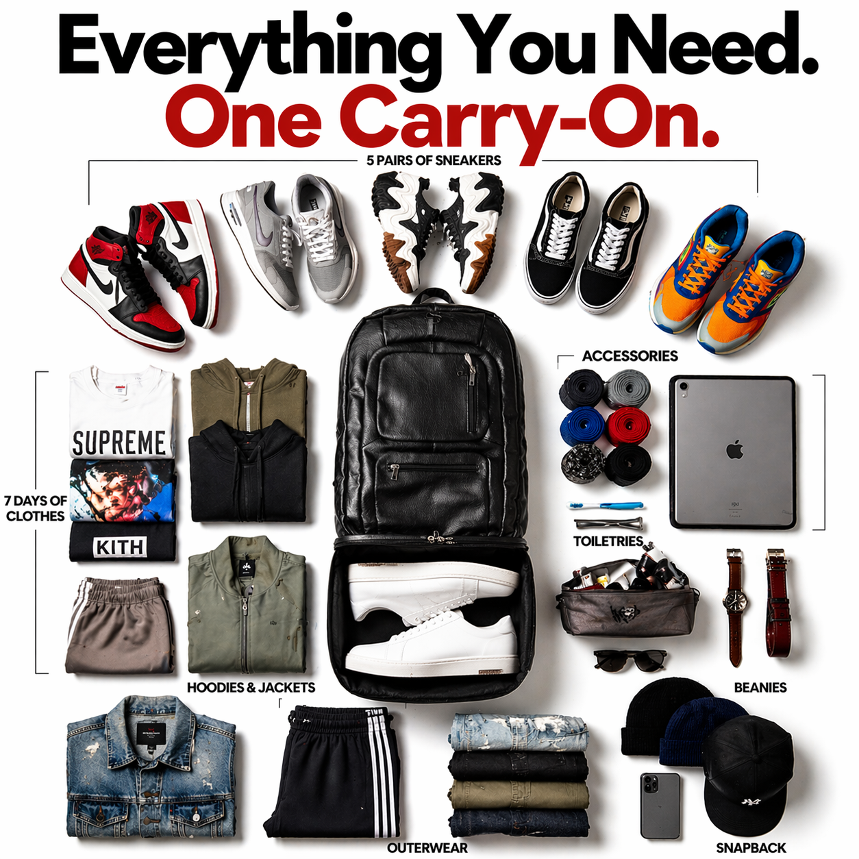 Sole Premise Carry-On Bag For Shoes, Clothes, Laptop And Camera