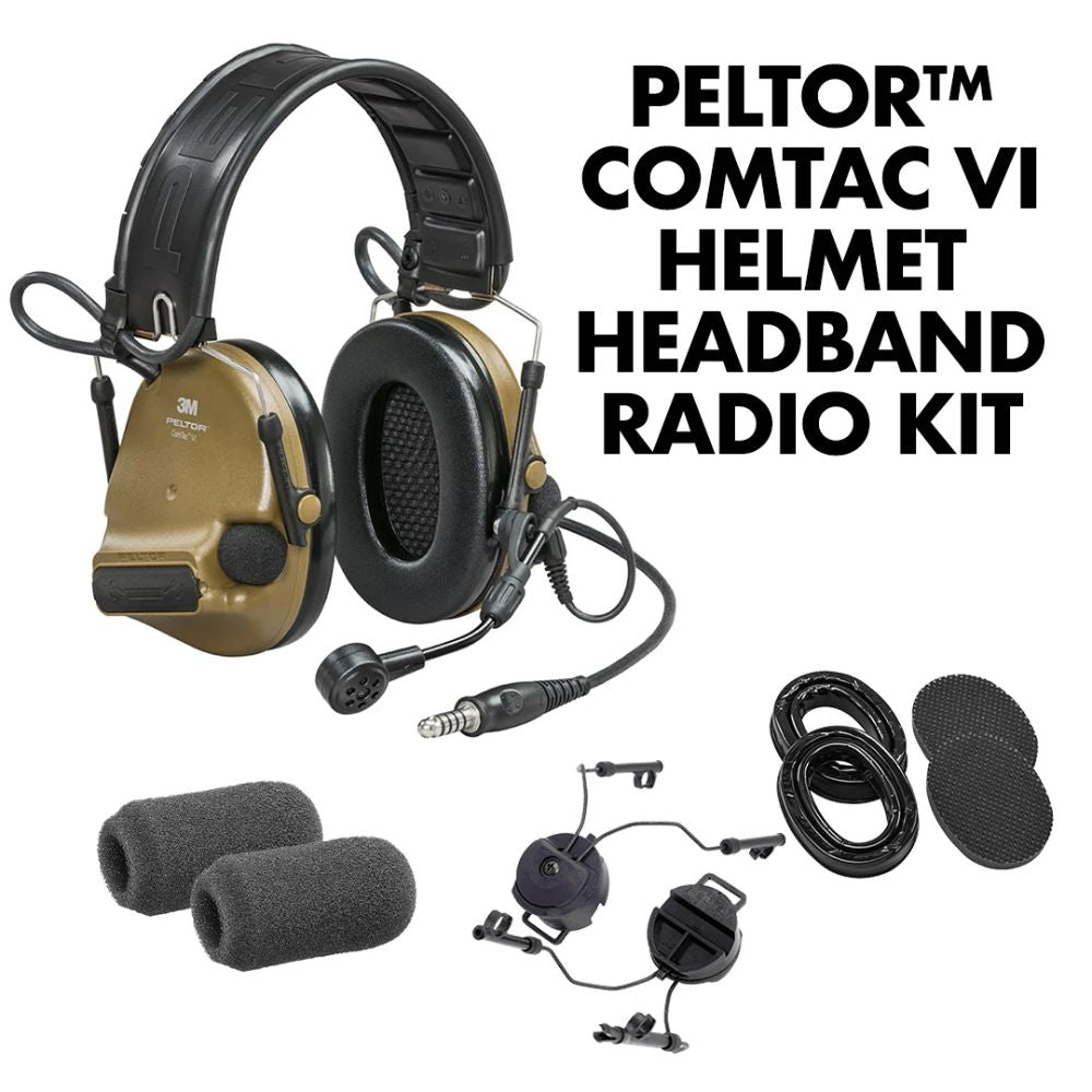 Peltor ComTac VI | NIB w/ All Colors & Models | Gel Earcups & ARC Mounts Included