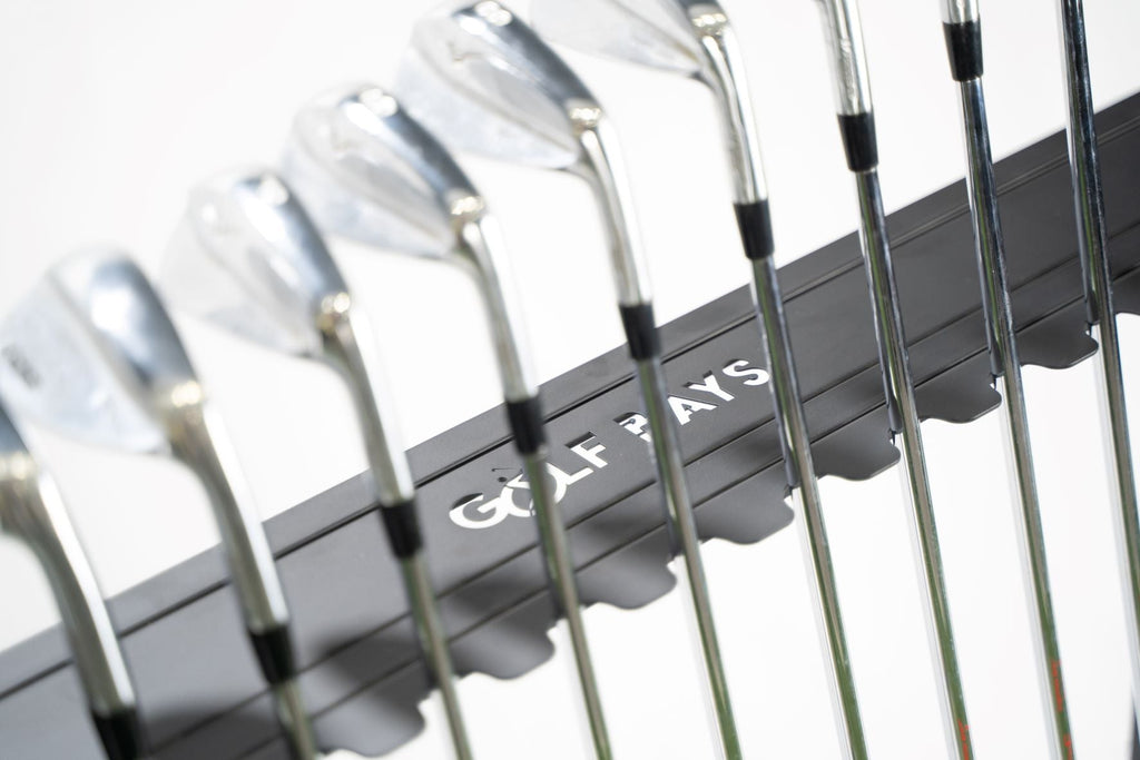GolfBays Golf Club Storage Rack, Holds 14 Clubs, Indoor Equipment Storage Shelf