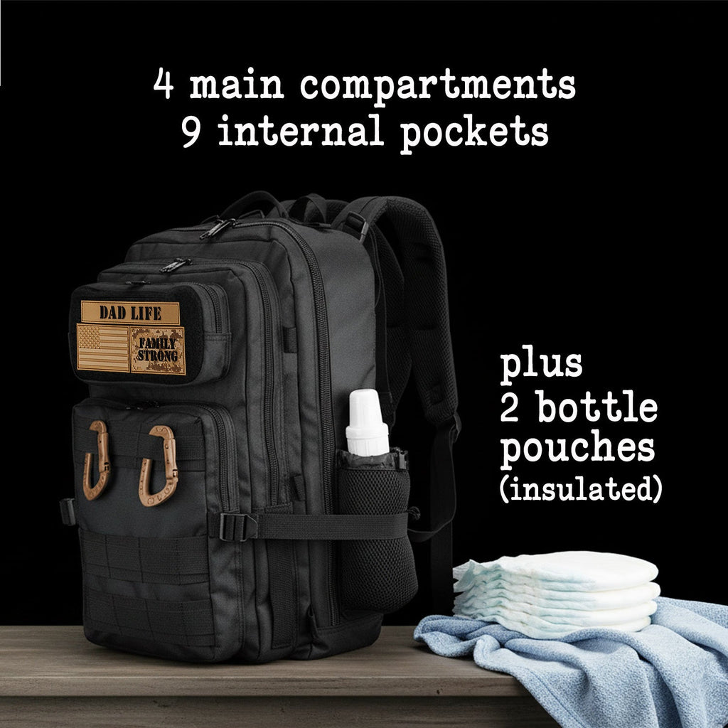 JUG 30L Dad Diaper Bag Backpack - Black
