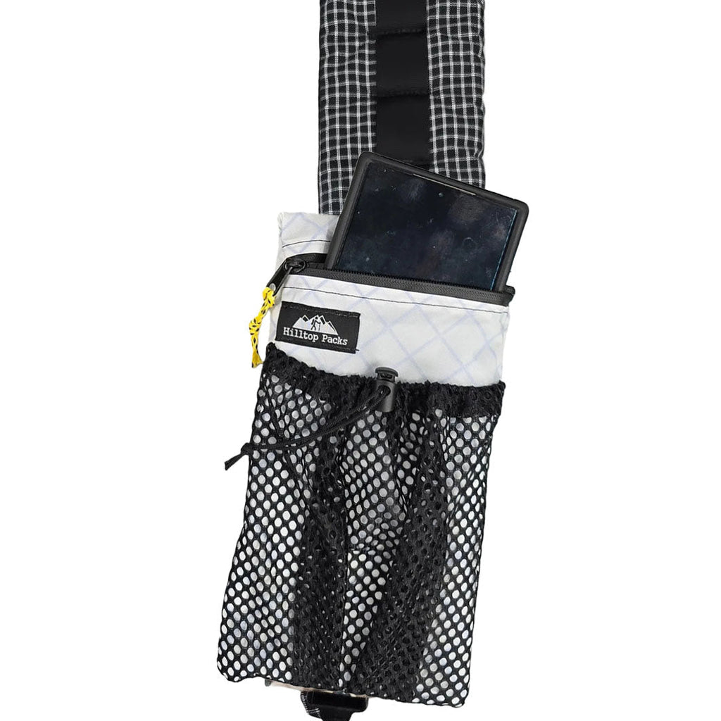 Cell Phone Pouch for Backpack Shoulder Strap (with Zipper)
