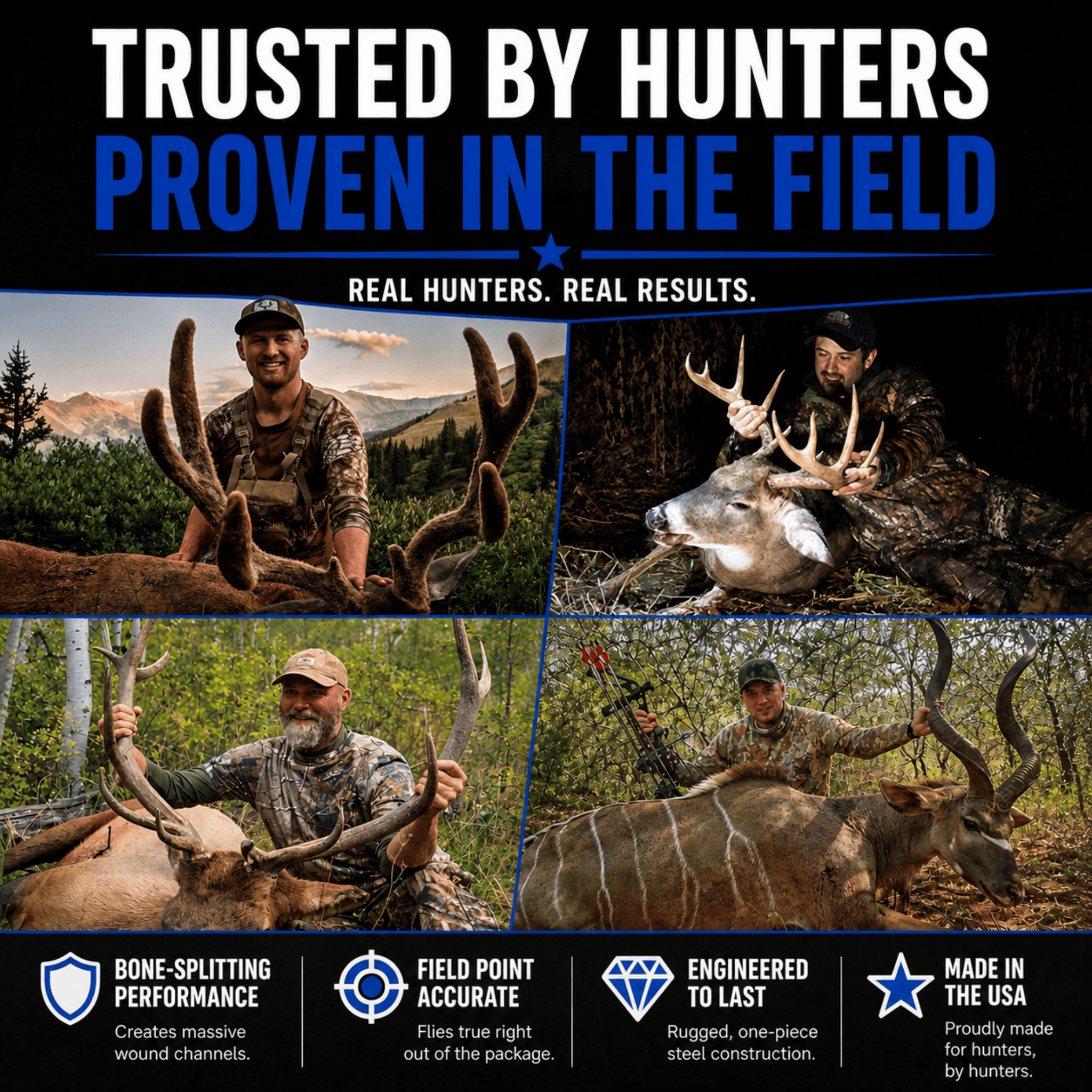 TOTA | 100 grain broadhead | 1-inch vented | fixed blade